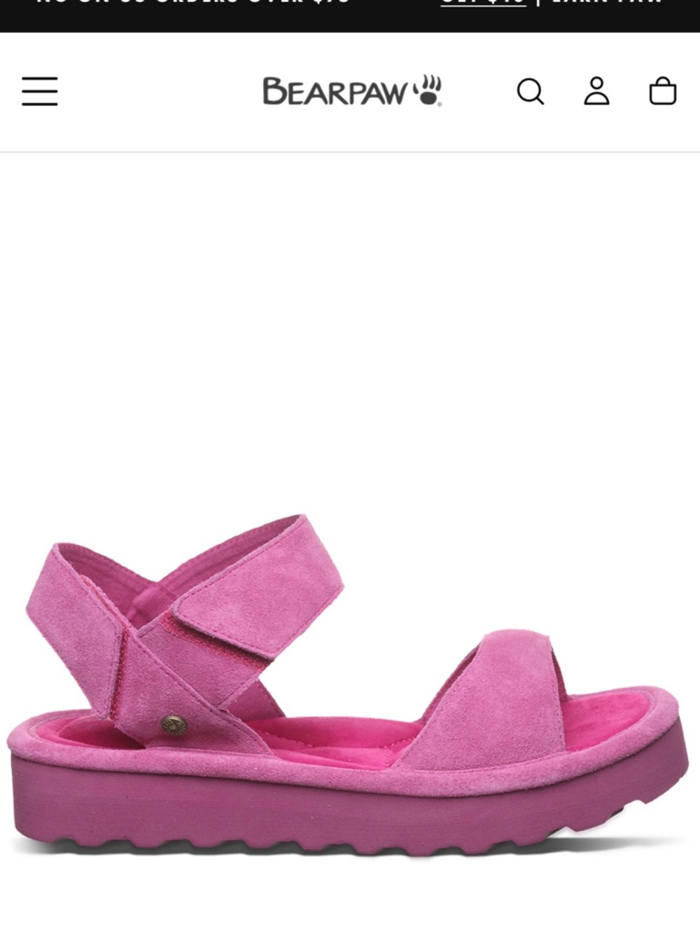 NWT BearPaw Crest Sandals- Size 7